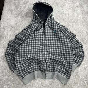Baggy Y2K Zoo York Graphic Hoodie Size XXL Lined Checkered Skater jnco 2000s